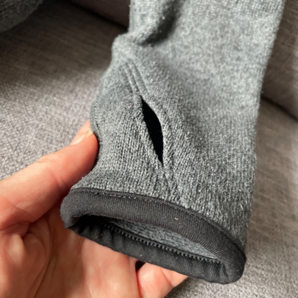 ivivva by lululemon children's asymmetrical grey sweatshirt w/ monkey paws - Picture 3 of 7